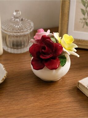 Parkhall Fine Bone China Rose Figurine Capodimonte style sculpture paperwight